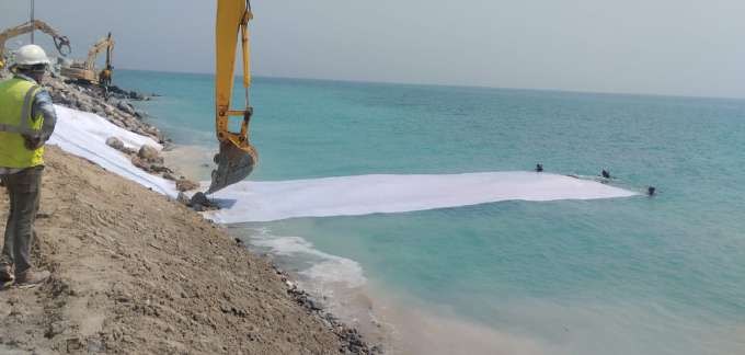 Rock Protection of the Coast – Delma Island Airport Runway